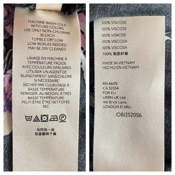 Free People Loretta Floral Print Tunic Shirt Women Size Small Ruffle Black Pink - Picture 5 of 9